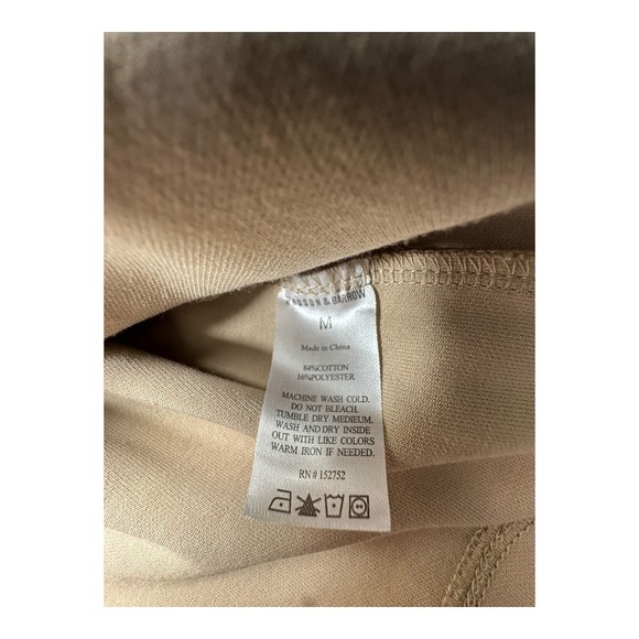 HUDSON & BARROW Knitwear Mens M Short Sleeve Crewneck T Shirt Beige - Picture 4 of 8